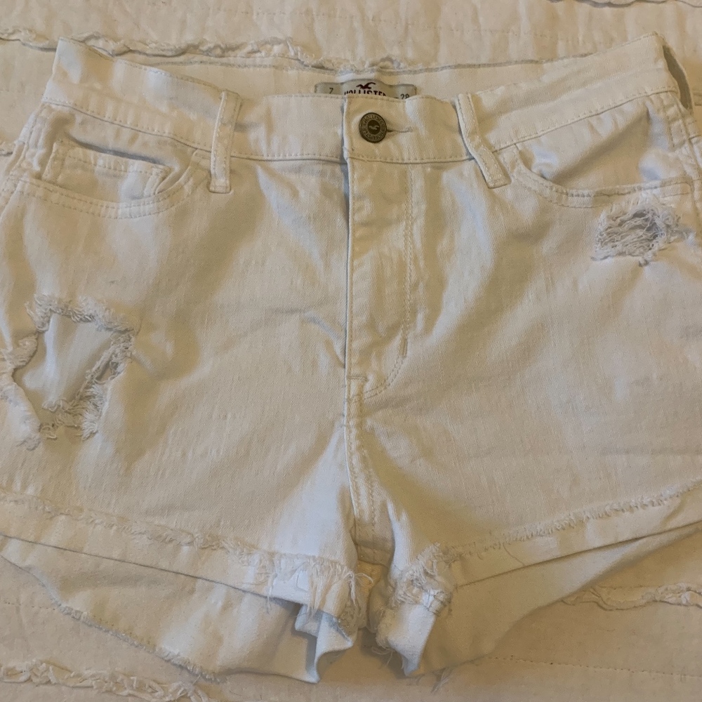 White High Waisted Shorts
